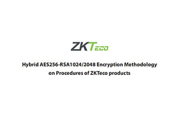 Hybrid AES256-RSA1024/2048 Encryption Methodology on Procedures of ZKTeco Products