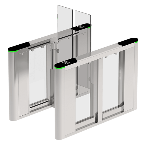 SBTL8000 SBTL 8000 is an indoorspeed gate series which featured by its modular reader panel design. The modularization of reader panel not only benifits end user for easy upgrade or switching on reader but also helpsrelieving middlemen’sinventory pressure and allows them to have in-time market response.