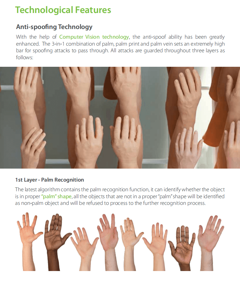 3-in-1 Palm Recognition Powered by Computer Vision Technology 3-in-1 Palm Recognition Powered by Computer Vision Technology