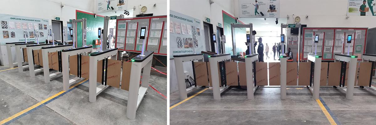 Biometric Access Control Solution with SpeedFace-V5L and Saturn S1000 Swing Barriers for Shadowfax in India (2).jpg