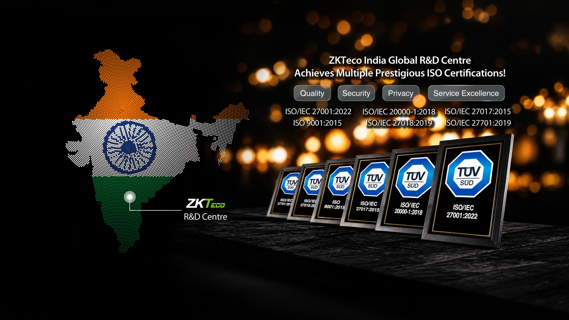 ZKTeco India Global R&D Centre Achieves Six Prestigious ISO Certifications