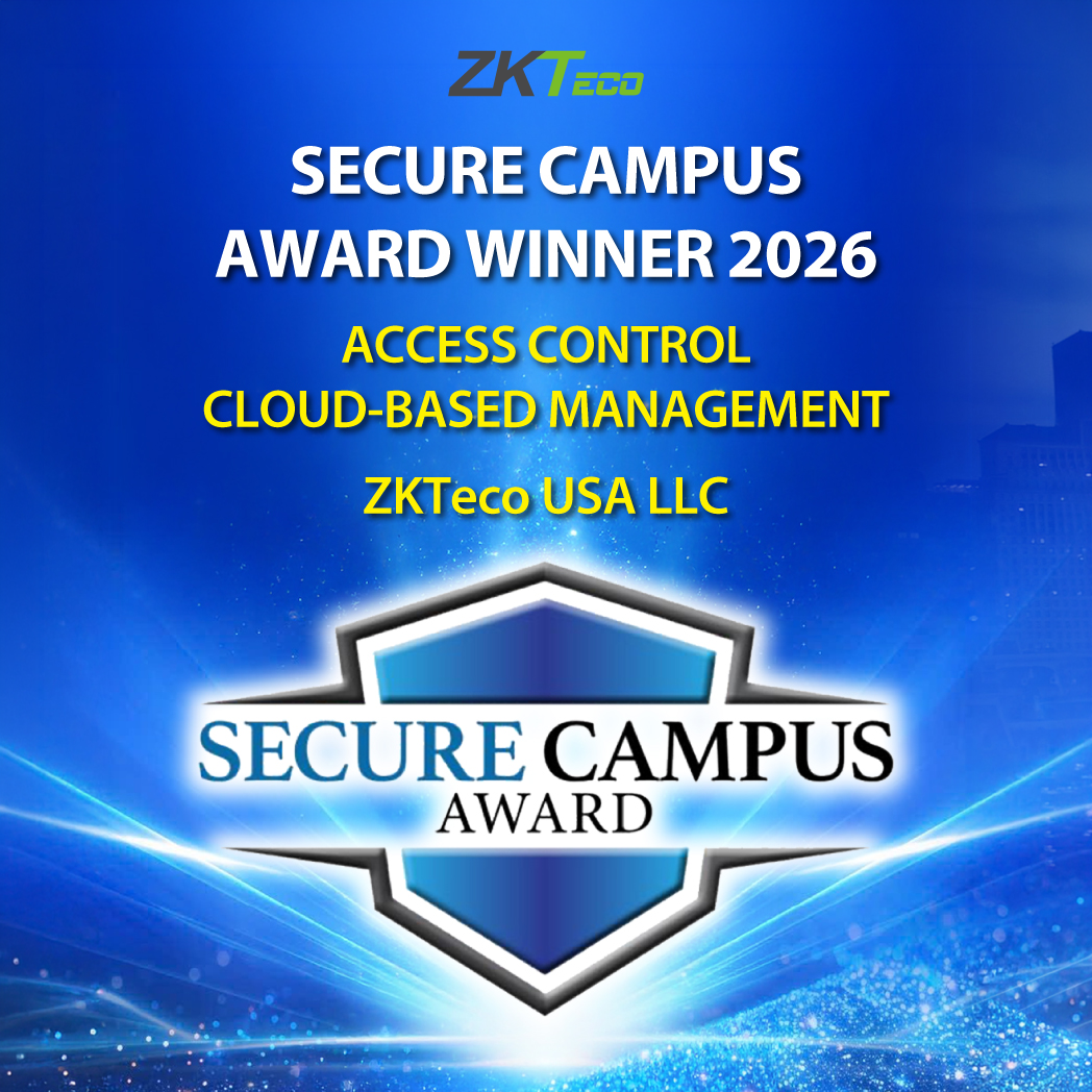 ZKTeco Honored with 2026 Secure Campus Award for Certus Cloud-Based Access Control